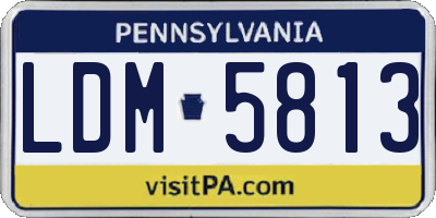 PA license plate LDM5813