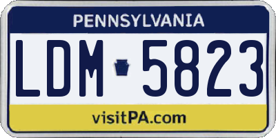 PA license plate LDM5823