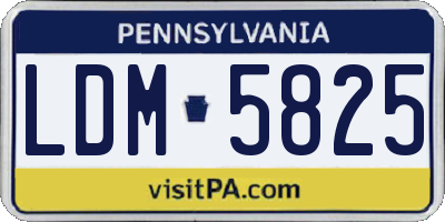 PA license plate LDM5825