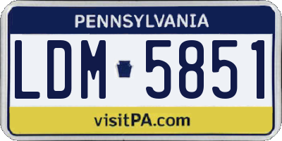 PA license plate LDM5851