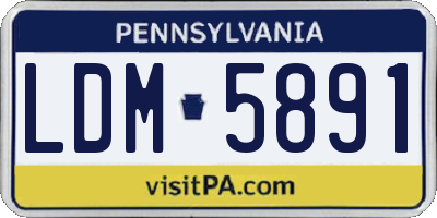 PA license plate LDM5891