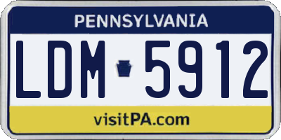 PA license plate LDM5912