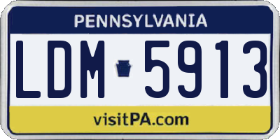 PA license plate LDM5913