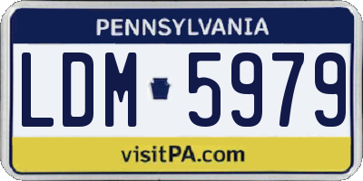 PA license plate LDM5979