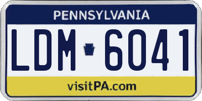 PA license plate LDM6041