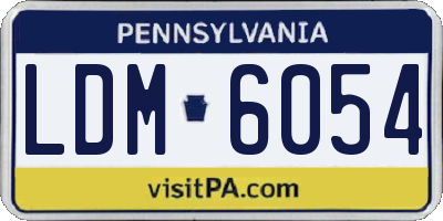 PA license plate LDM6054