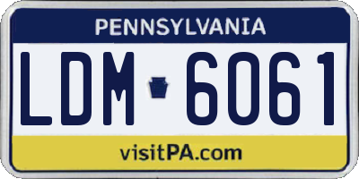 PA license plate LDM6061