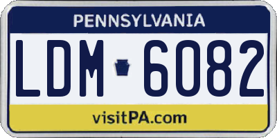 PA license plate LDM6082