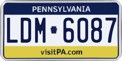 PA license plate LDM6087