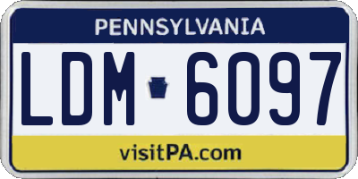 PA license plate LDM6097
