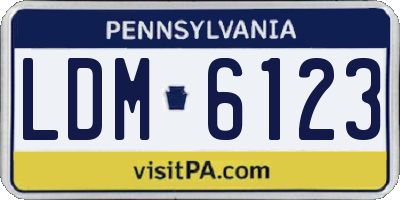 PA license plate LDM6123