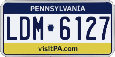 PA license plate LDM6127