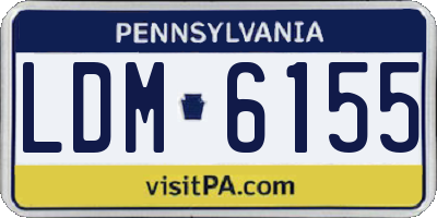 PA license plate LDM6155