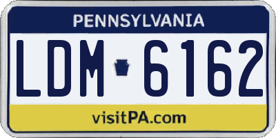 PA license plate LDM6162