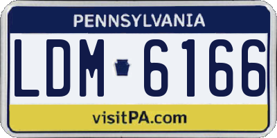 PA license plate LDM6166