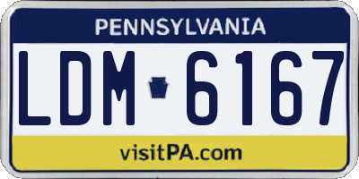 PA license plate LDM6167