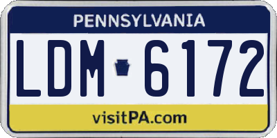 PA license plate LDM6172