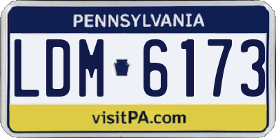 PA license plate LDM6173