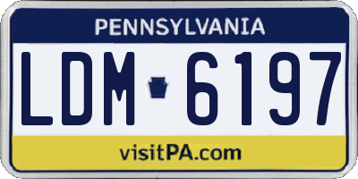 PA license plate LDM6197