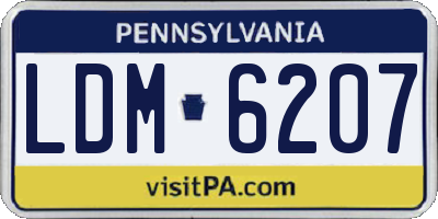 PA license plate LDM6207