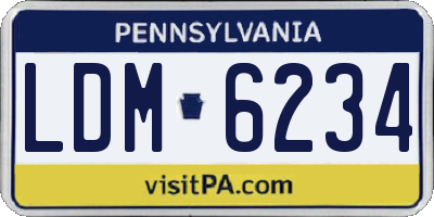 PA license plate LDM6234