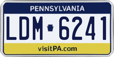 PA license plate LDM6241