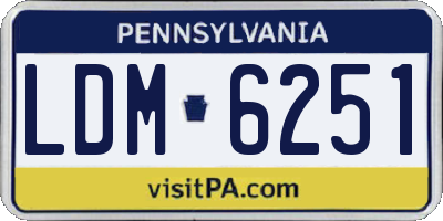 PA license plate LDM6251