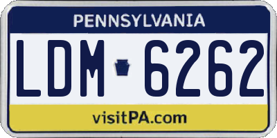PA license plate LDM6262