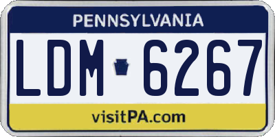 PA license plate LDM6267