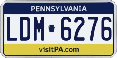 PA license plate LDM6276