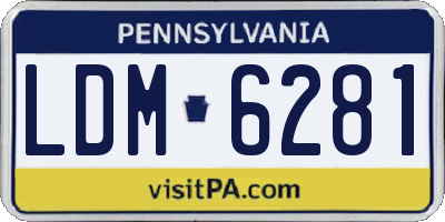 PA license plate LDM6281
