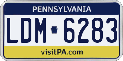 PA license plate LDM6283