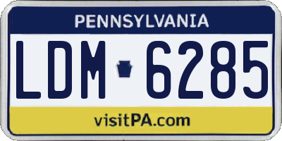 PA license plate LDM6285