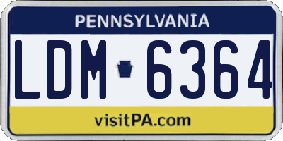 PA license plate LDM6364