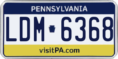 PA license plate LDM6368