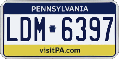PA license plate LDM6397