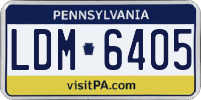 PA license plate LDM6405
