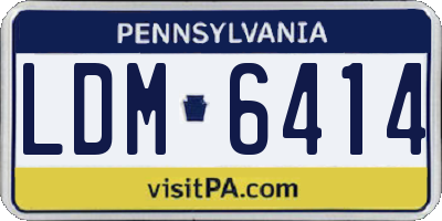 PA license plate LDM6414
