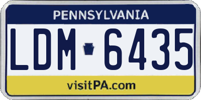 PA license plate LDM6435