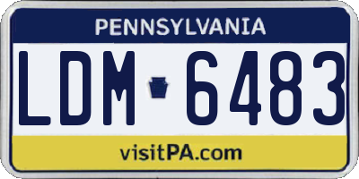 PA license plate LDM6483