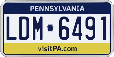 PA license plate LDM6491