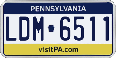 PA license plate LDM6511