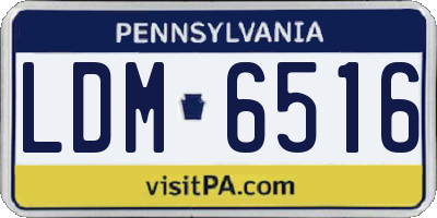 PA license plate LDM6516