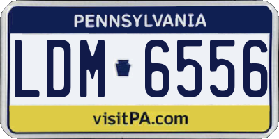 PA license plate LDM6556