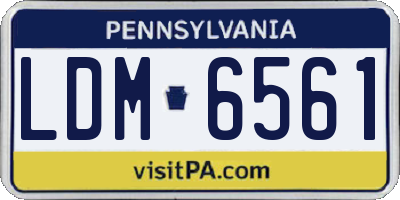 PA license plate LDM6561