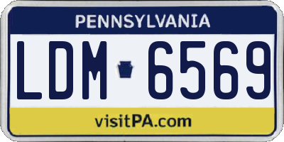 PA license plate LDM6569