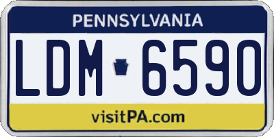 PA license plate LDM6590