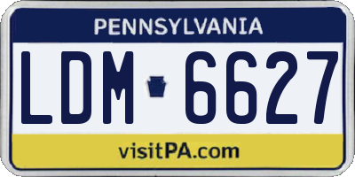 PA license plate LDM6627