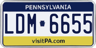 PA license plate LDM6655