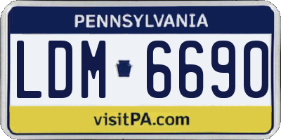 PA license plate LDM6690